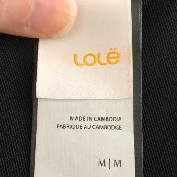 Lole Activewear Med/High Impact Moulded Cups Print Sports Bra Top Gray Blk Sz M - Picture 8 of 10